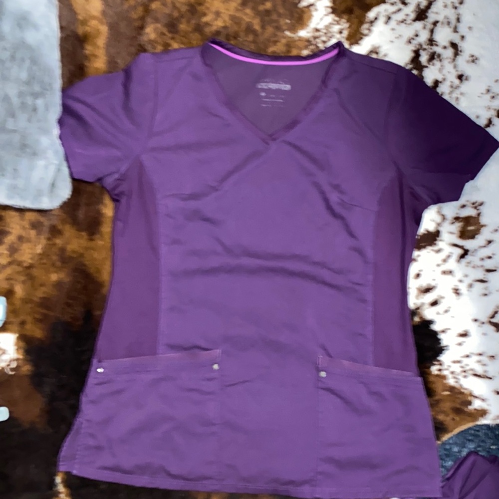 Purple scrubs